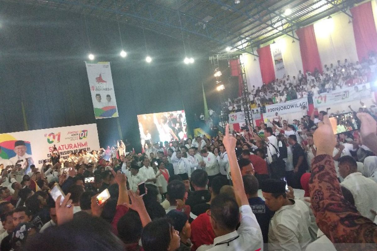 Jokowi minta perolehan suara 01 di Sumut pada Pilpres 2019 minimal 65 persen