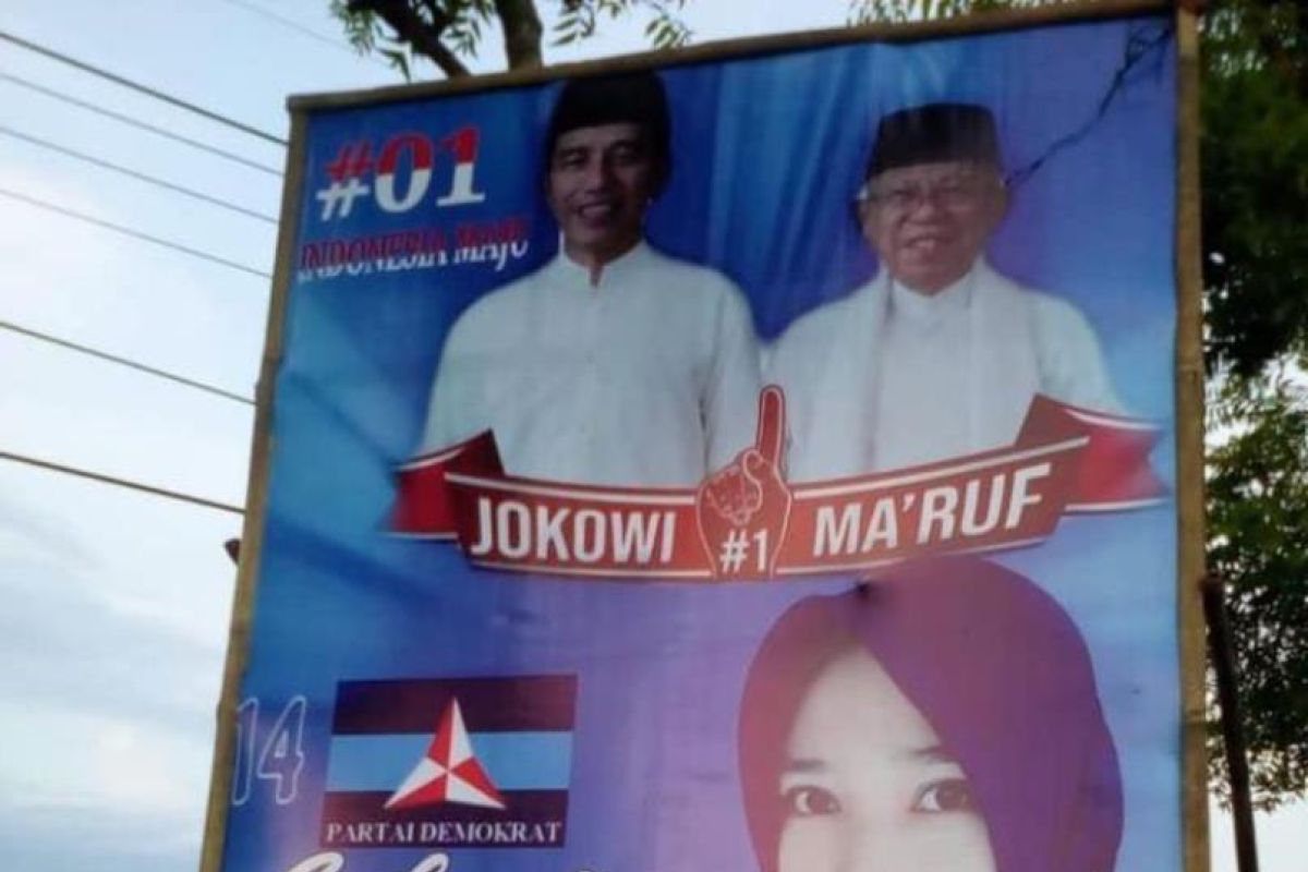 Bukan hoaks, baliho Caleg Demokrat ini dukung Jokowi-Ma'ruf