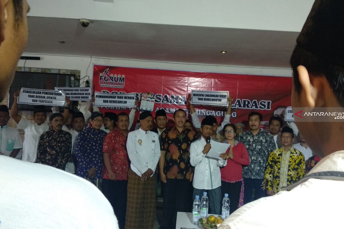 Forum Lintas Agama Tulungagung deklarasi dukung Jokowi