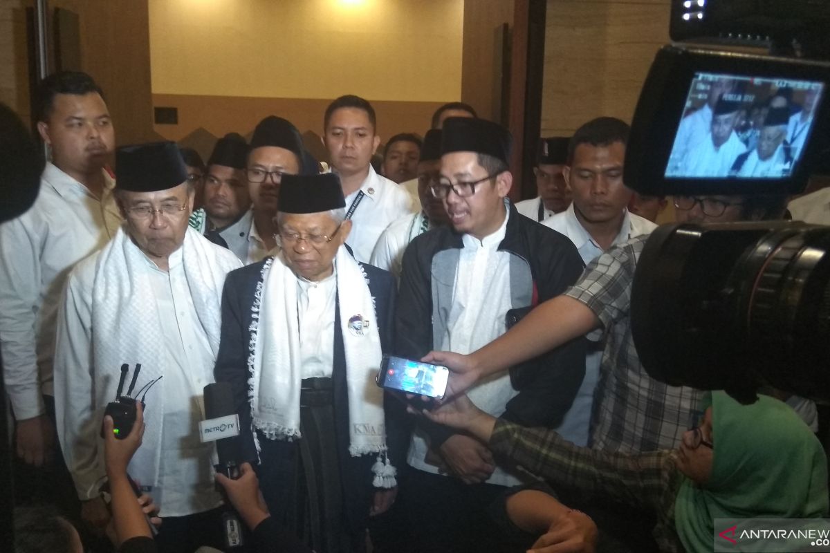 Ma'ruf: Ya gak papa sih, kalau Prabowo umumkan 80 kandidat menteri