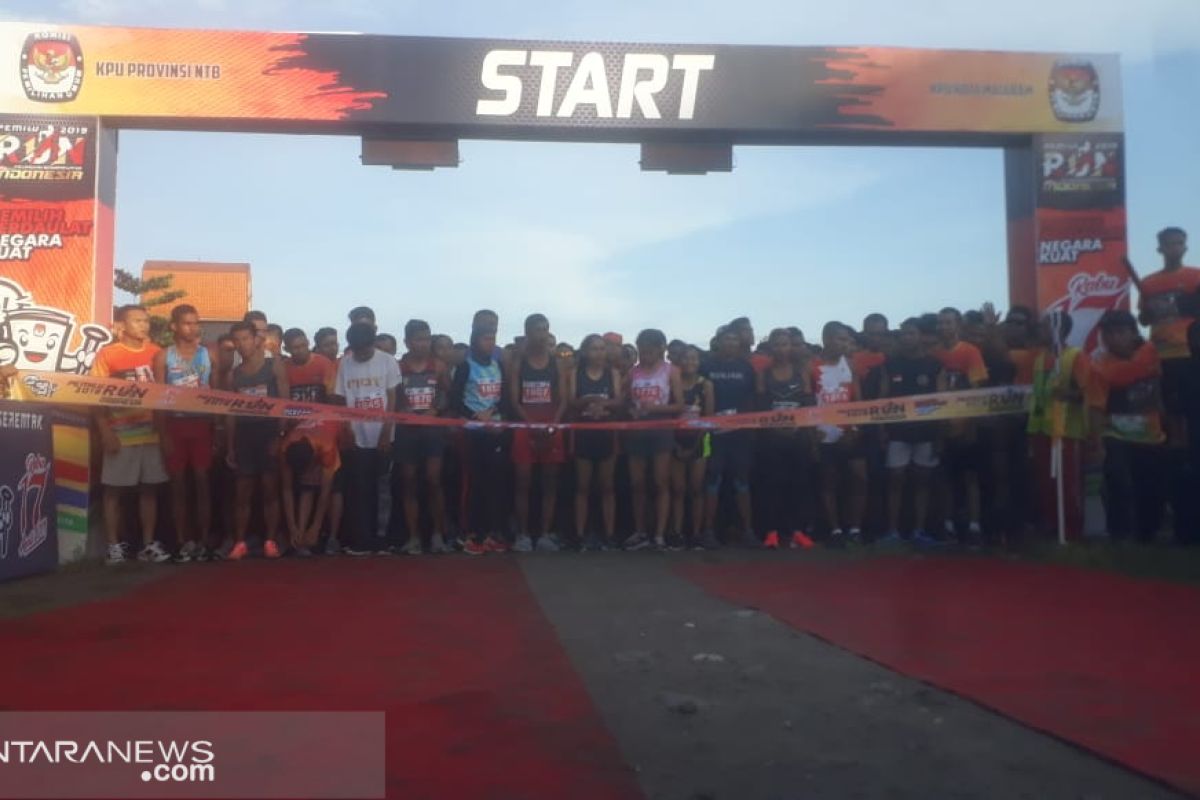 Ribuan peserta ikuti "KPU Run 2019 NTB"