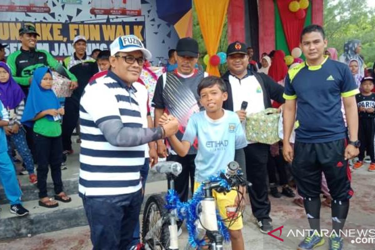 Silaturrahmi dengan masyarakat, Pemkab Aceh Jaya rutin gelar Fun Bike dan Fun Walk