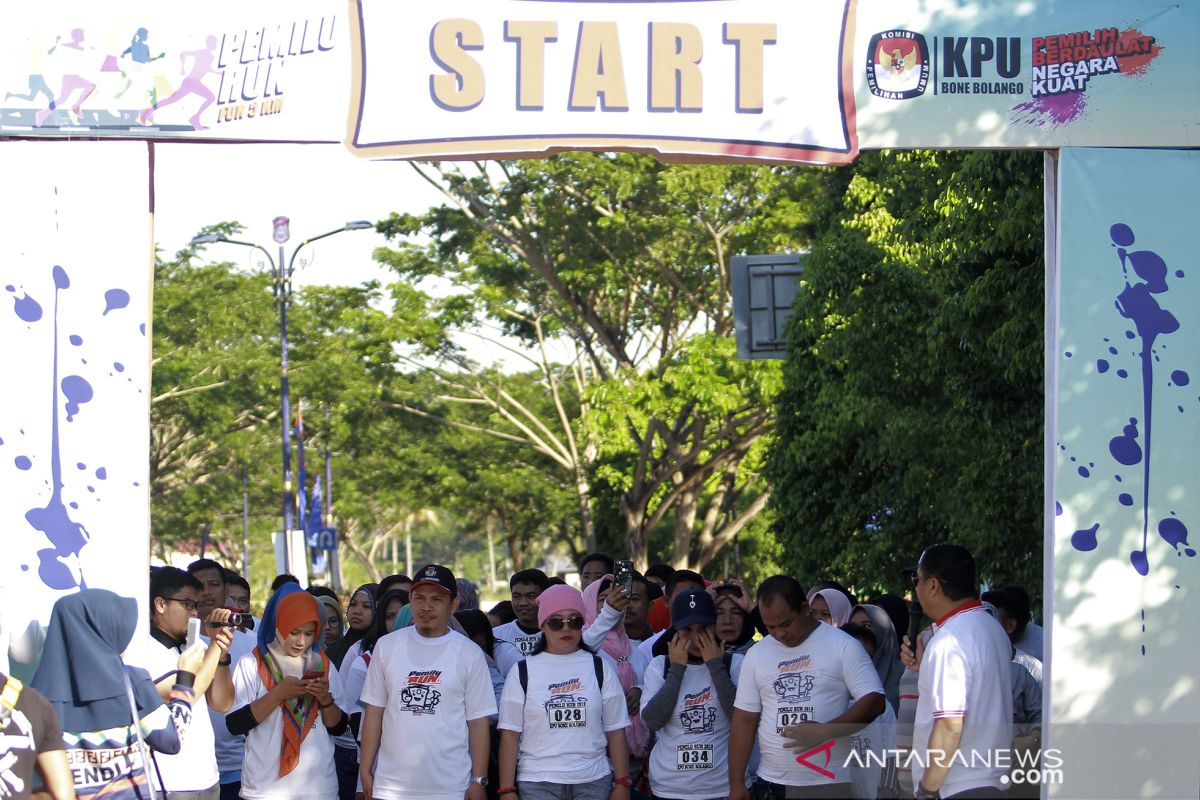 KPU Bone Bolango gelar Pemilu Run gaet anak muda