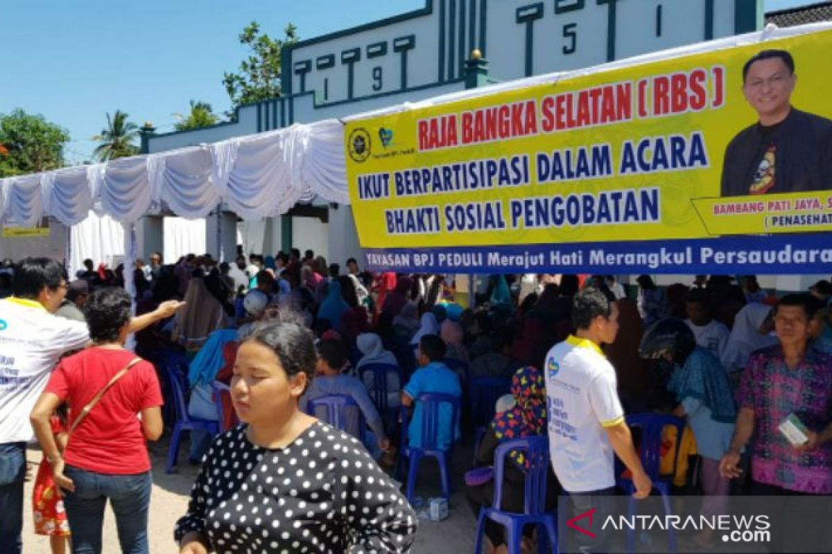 Ribuan masyarakat Toboali hadiri Baksos pengobatan Yayasan BPJ Peduli