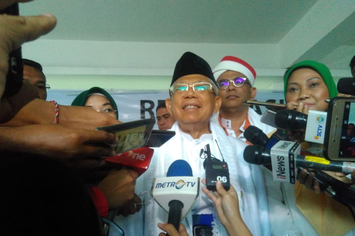 Ma'ruf menilai tim kampanye pasangan pesaing kurang solid