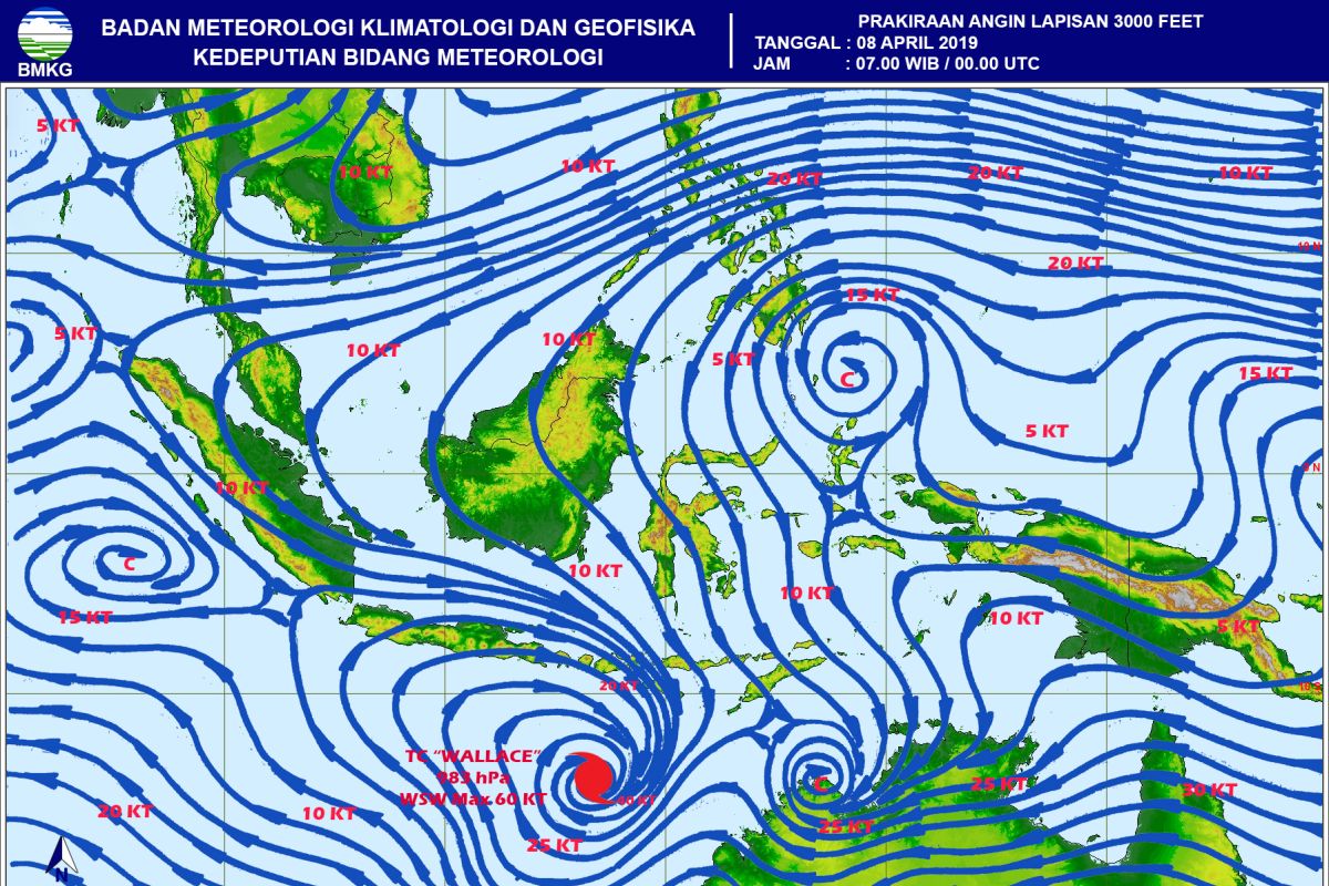 Hujan lebat dan angin kencang  berpotensi terjadi di Lampung