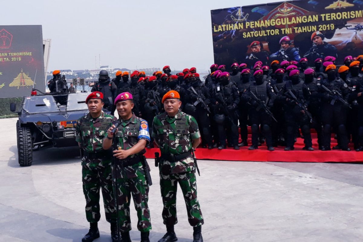 Pasukan gabungan TNI gelar latihan penanggulangan terorisme di Ancol