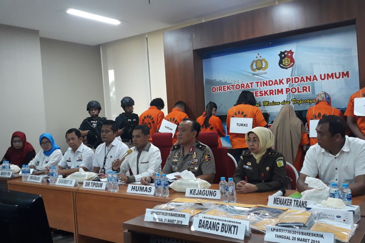 Bareskrim Polri ungkap empat jaringan perdagangan orang ke Timur Tengah