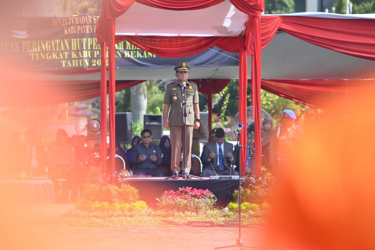 Pemkab Bekasi rayakan HUT Damkar, Satpol PP dan Satlinmas