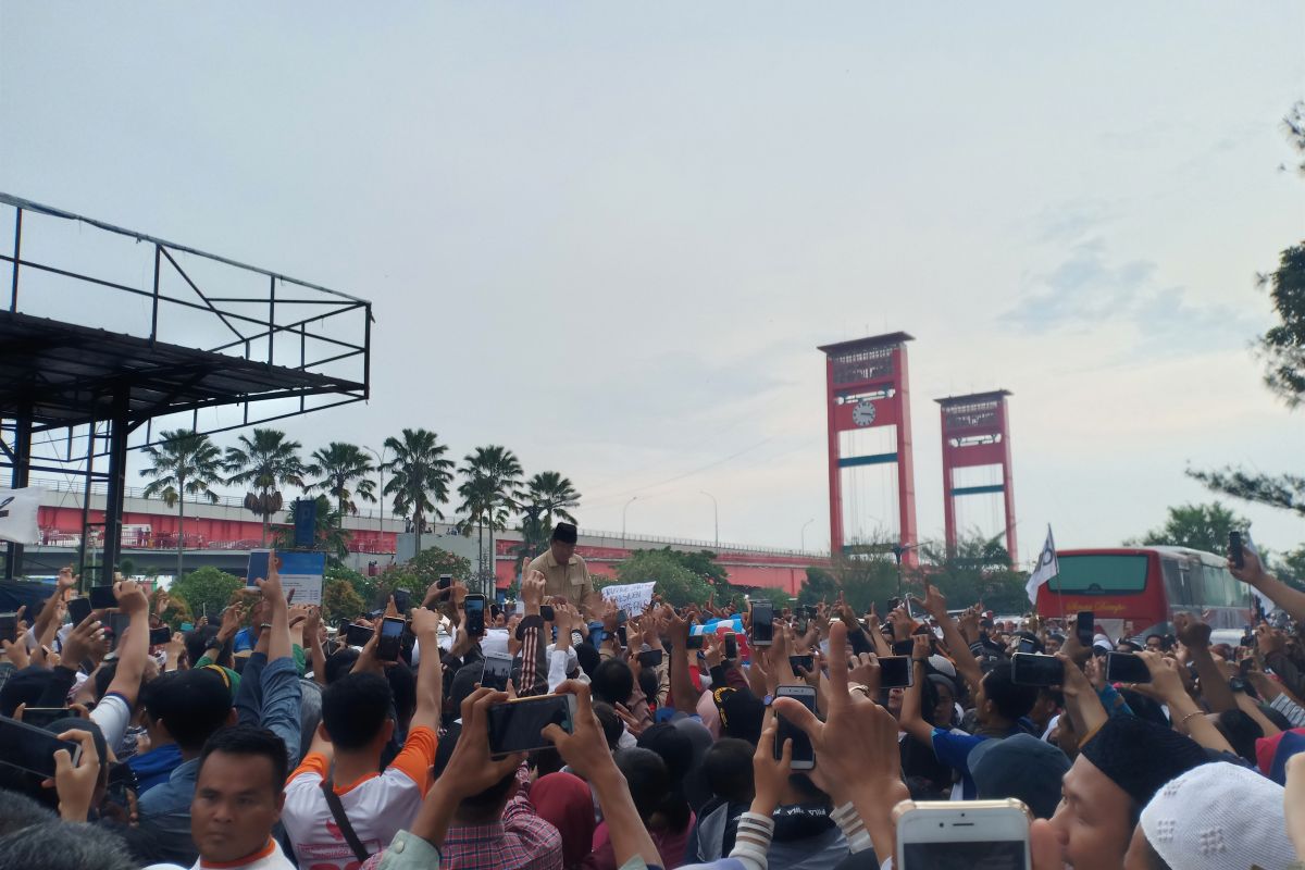 Kampanye Prabowo,  soroti keberadaan LRT Palembang