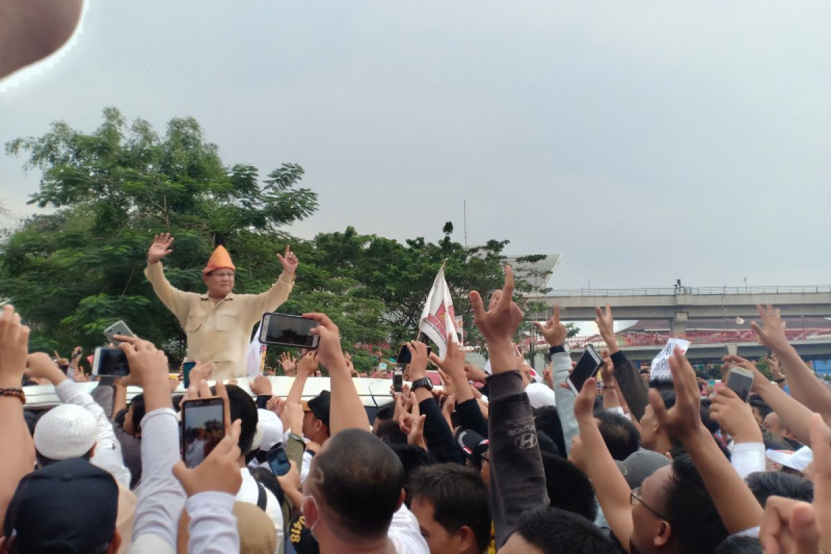 Prabowo targetkan suara 80 persen di Sumsel