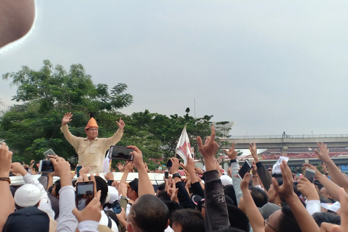 Prabowo: semangat perubahan itu sangat nyata