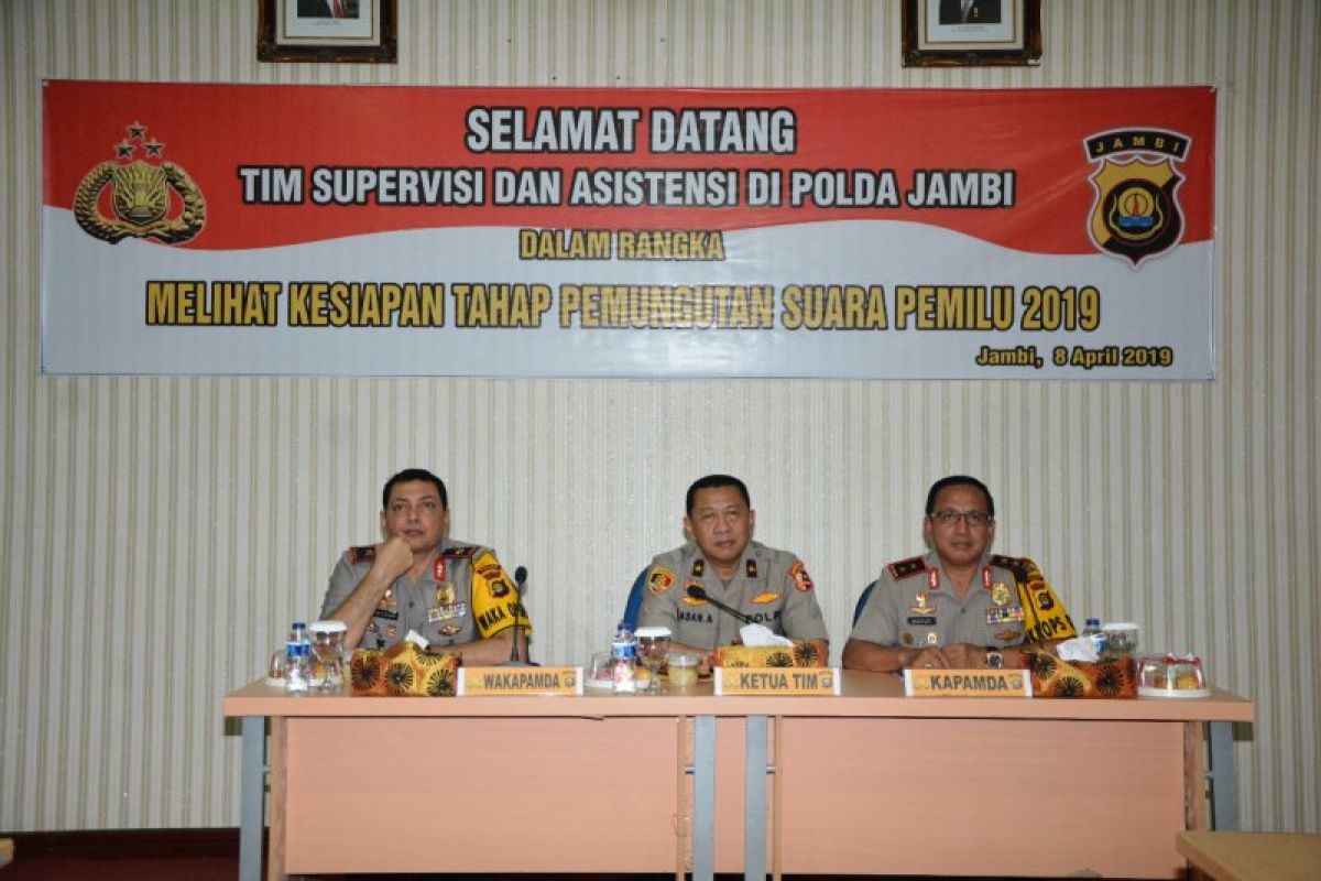 Mabes Polri cek kesiapan Operasi Mantap Brata Polda Jambi