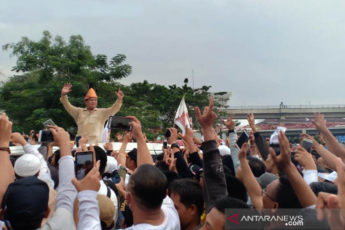 Prabowo: Kami sudah di atas 60 persen