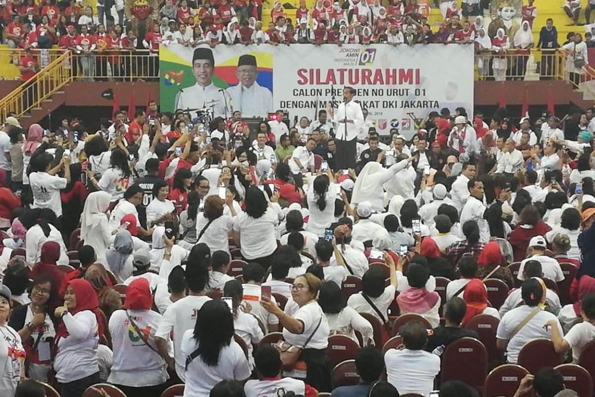 Jokowi: perolehan suara di Jakarta minimal 55 persen