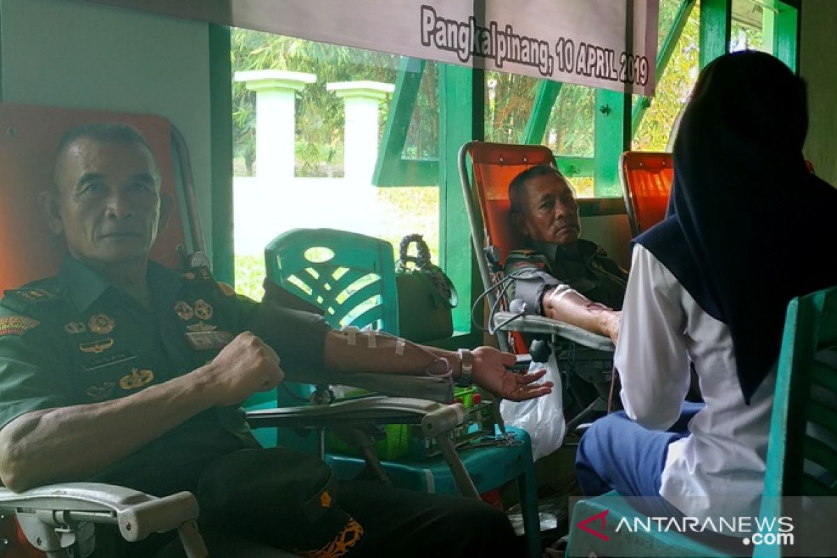 PT Timah - Korem 045/Garuda Jaya gelar donor darah