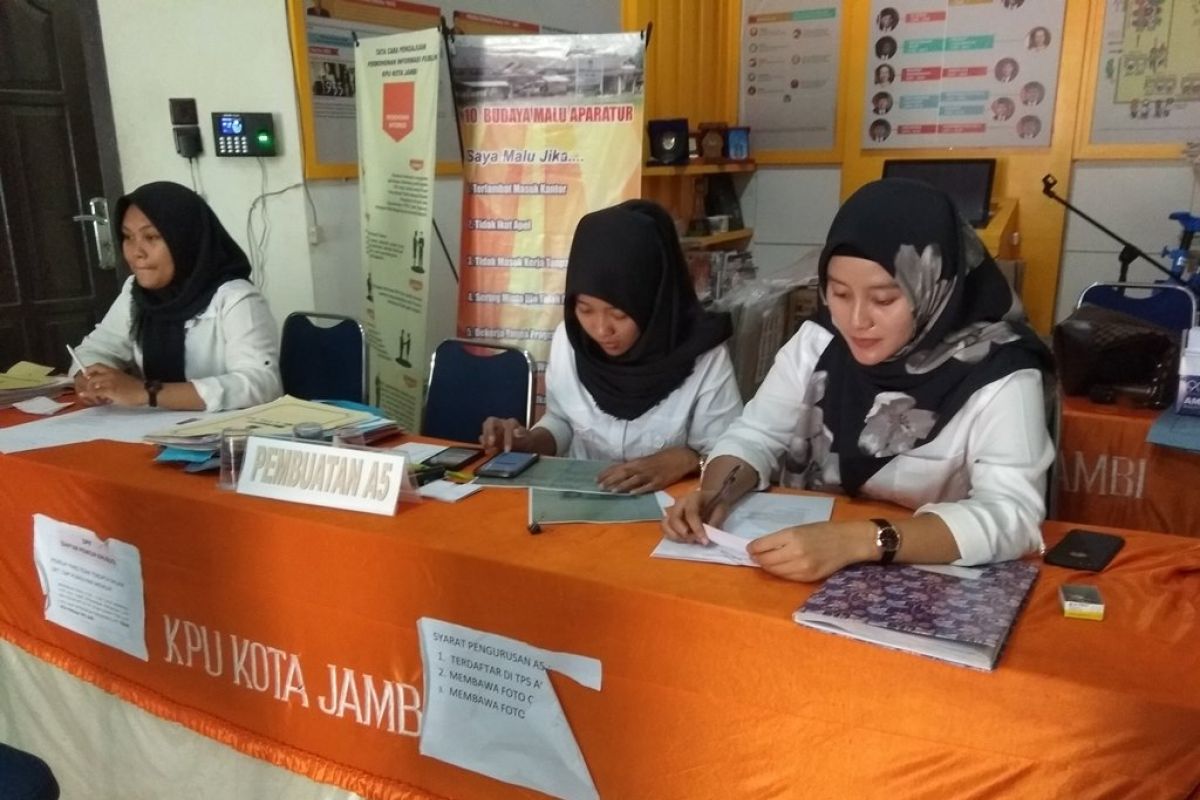 Form A5 bisa diambil di KPU Kota Jambi, Senin (15/3)