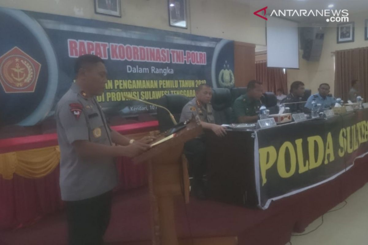 TNI-Polri di Sultra gelar rakor pengamanan Pemilu 2019