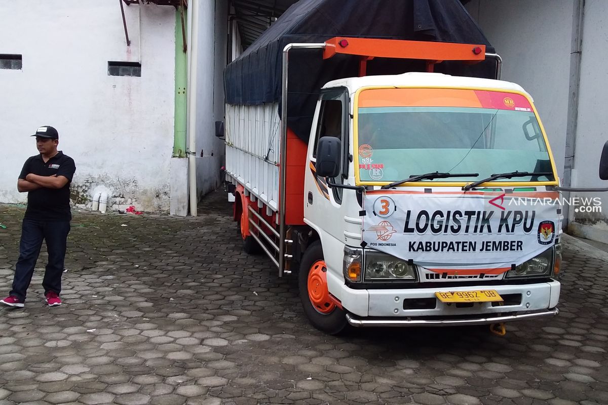 Distribusi logistik pemilu di 31 kecamatan di Jember tuntas