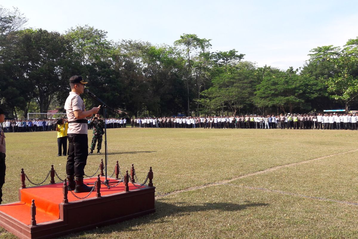 Polres Langkat gelar pasukan pengamanan 2.578 TPS