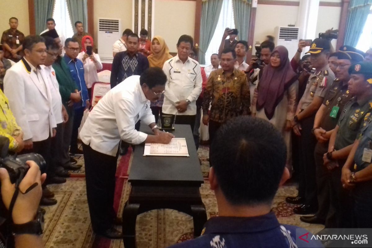 Seluruh ketua parpol di Kepri deklarasi pemilu damai