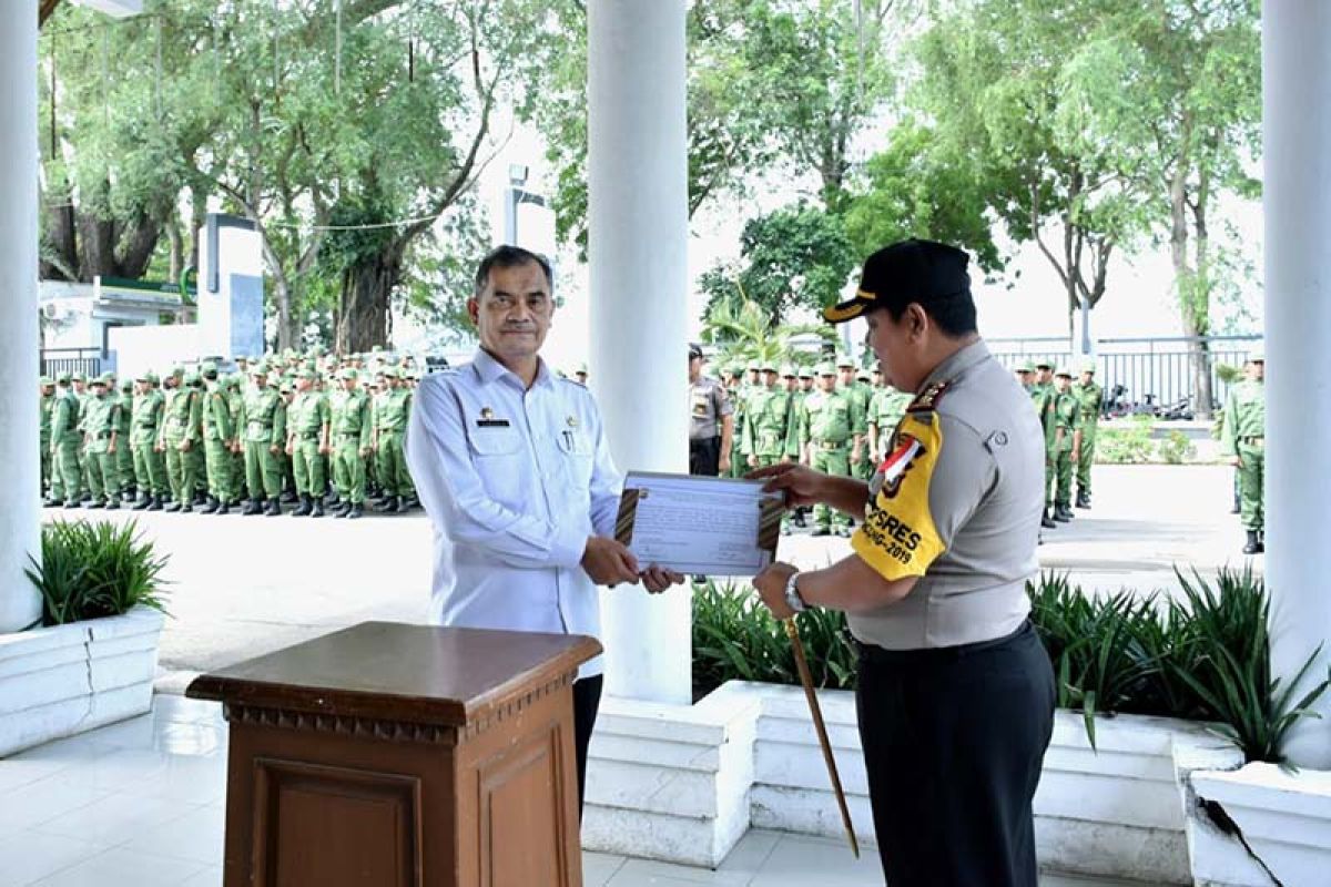 476 Linmas di Sabang amankan pemilu 2019