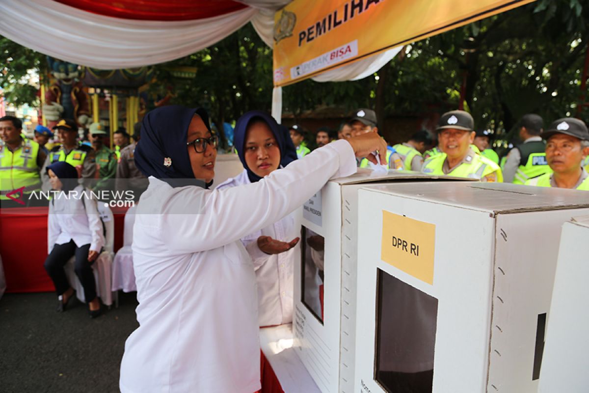 Jelang pemilu, Forpimda Surabaya gelar apel kesiapan dan simulasi pengamanan TPS