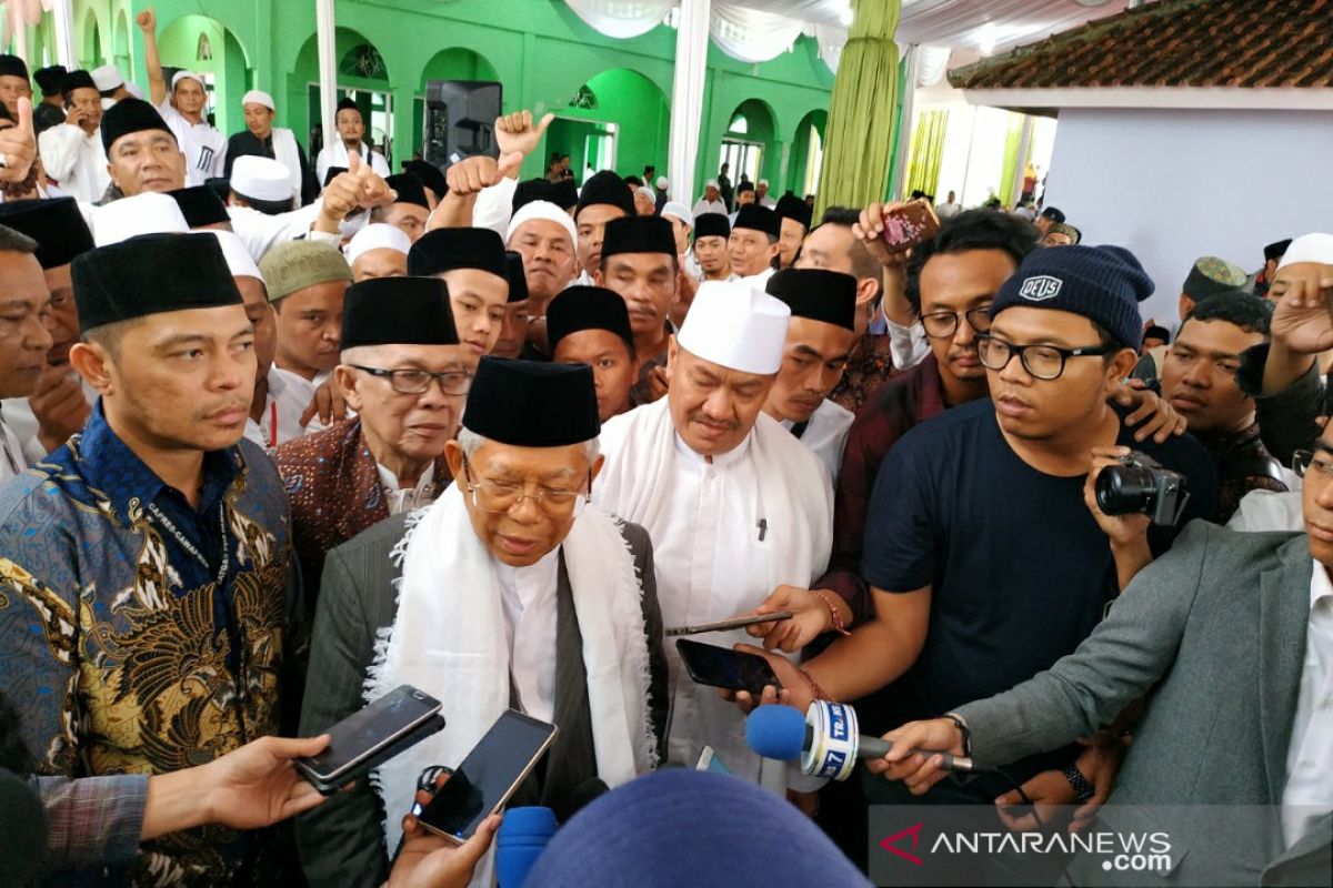 Ma'ruf Amin minta relawan gas pol jelang finish