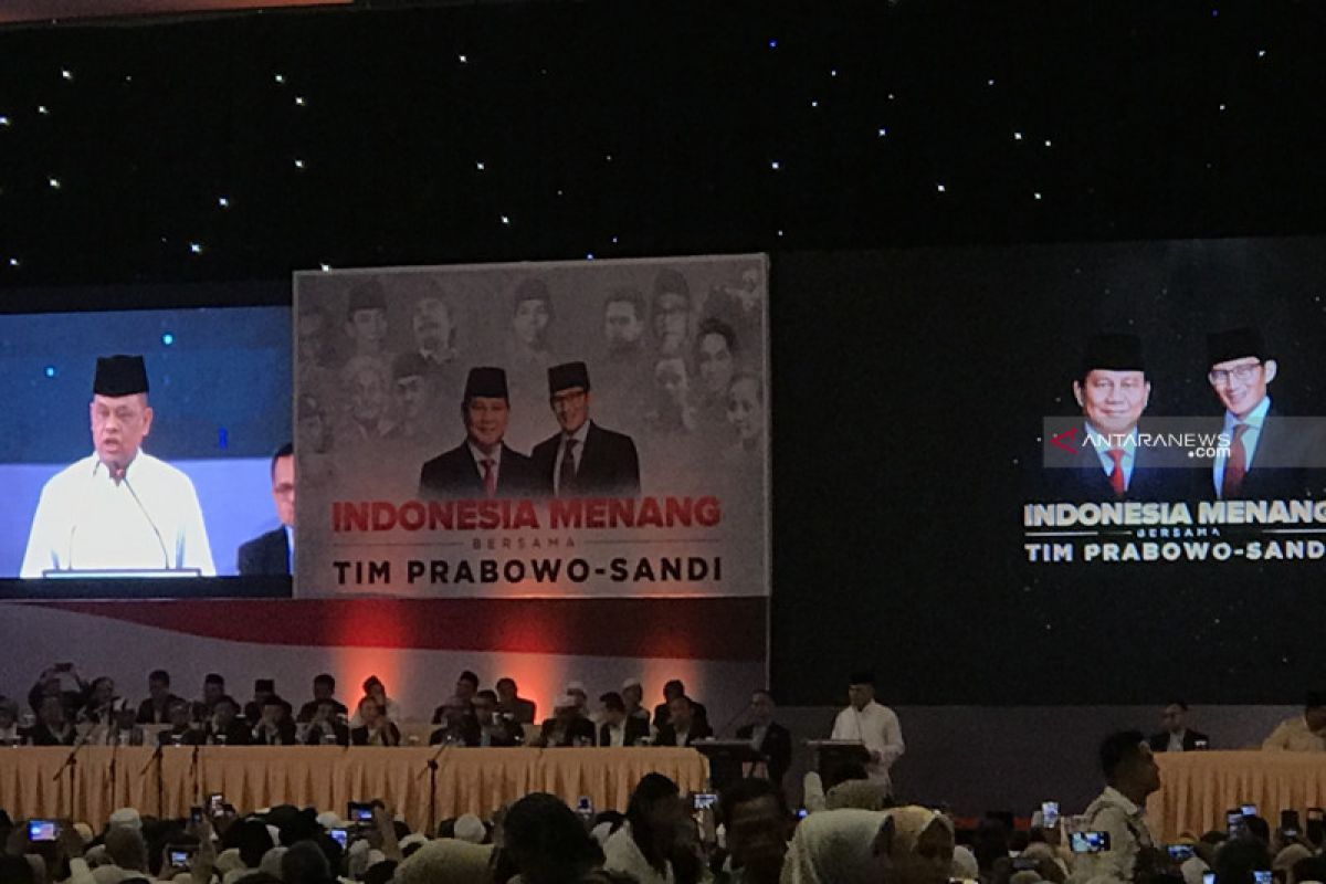 Prabowo Subianto perkenalkan Gatot Nurmantyo ke pendukungnya