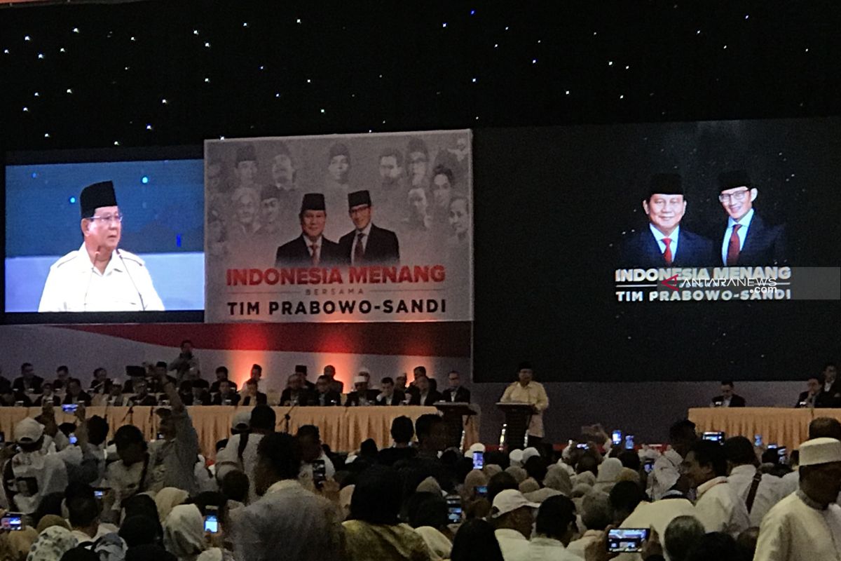 Prabowo tutup aktivitas kampanye akbar pilpres di Surabaya