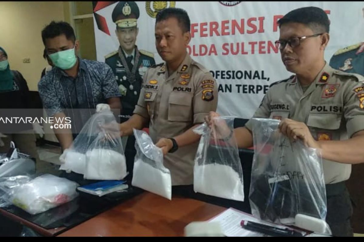 Polda Sulteng gagalkan dua kilogram shabu masuk Palu