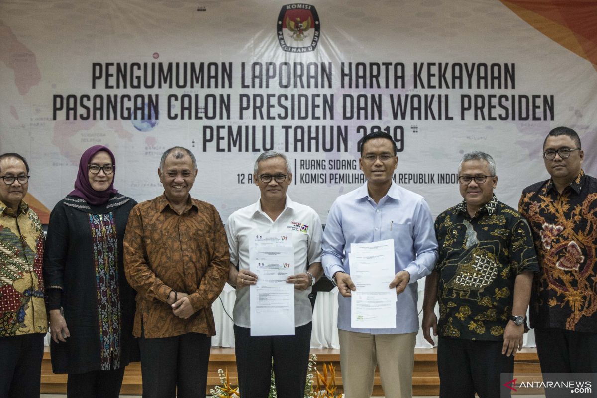 Berikut laporan harta kekayaan capres-cawapres di Pemilu 2019