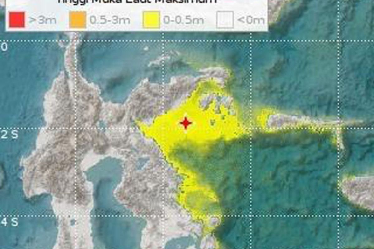 Gempa bermagnitudo 6,9  di Banggai terasa  di Makassar