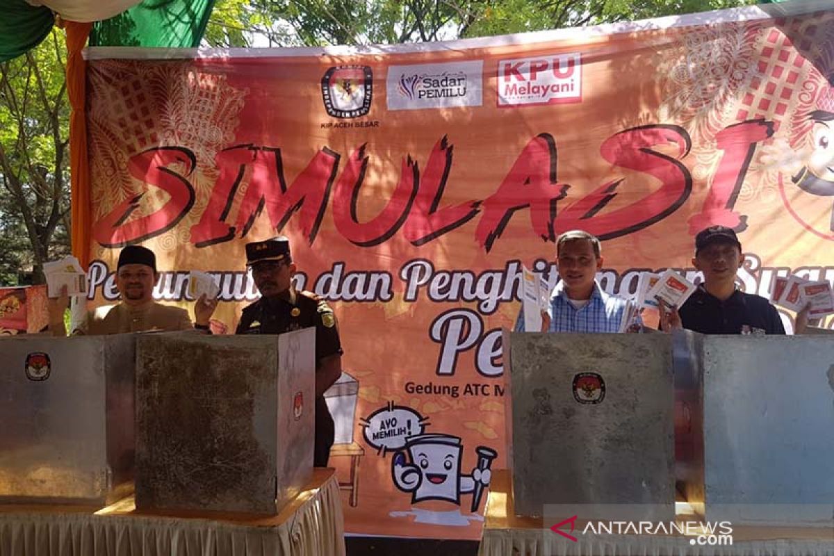KIP Aceh Besar gelar simulasi pemungutan suara