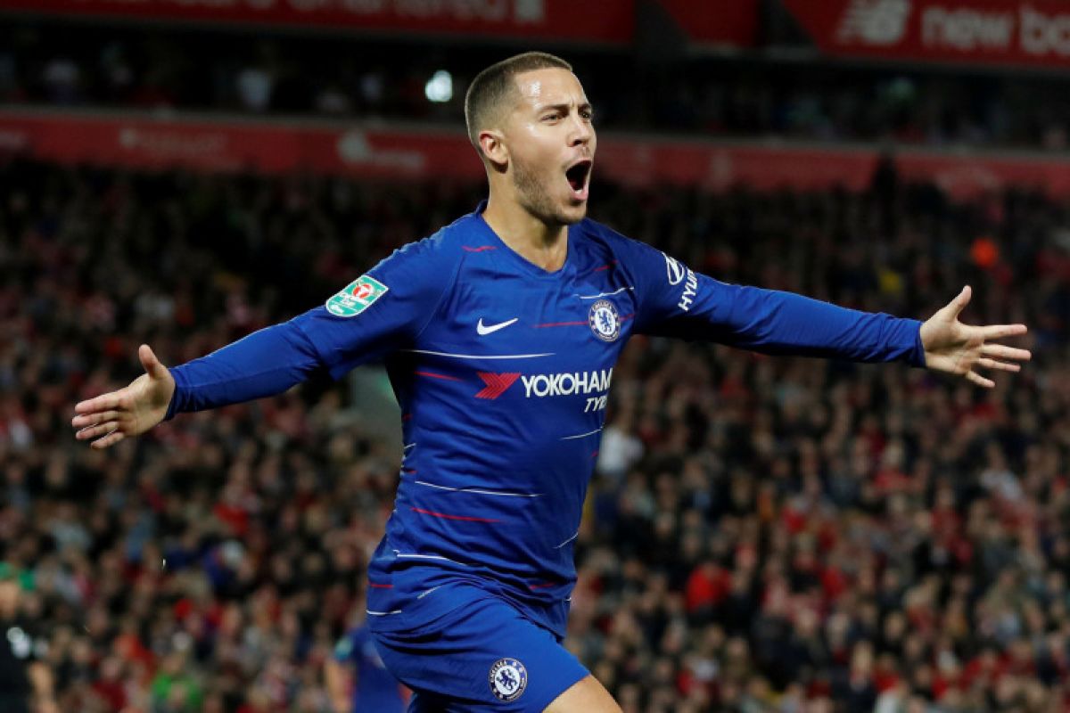 Pelatih:  Liverpool butuh 13 pemain bertugas menghentikan Eden Hazard