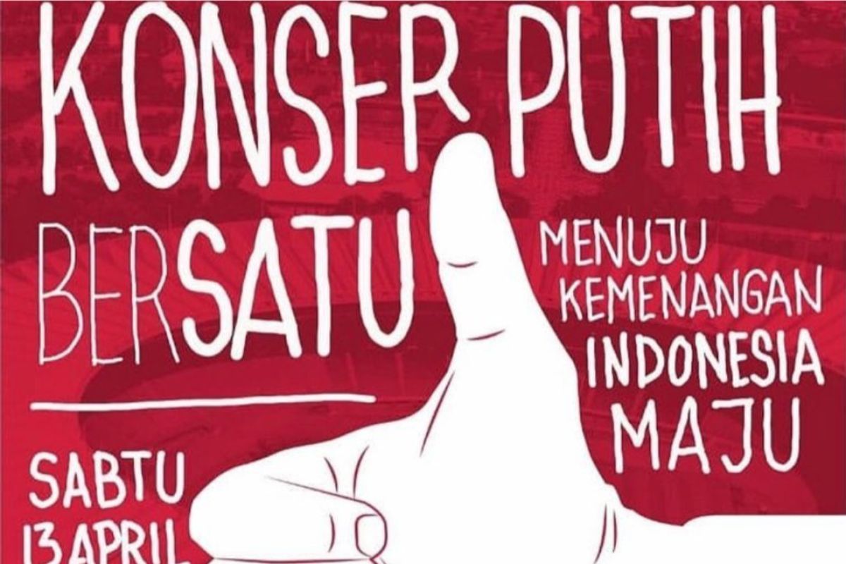 500 artis akan berkolaborasi di Konser Putih Bersatu Jokowi-Amin