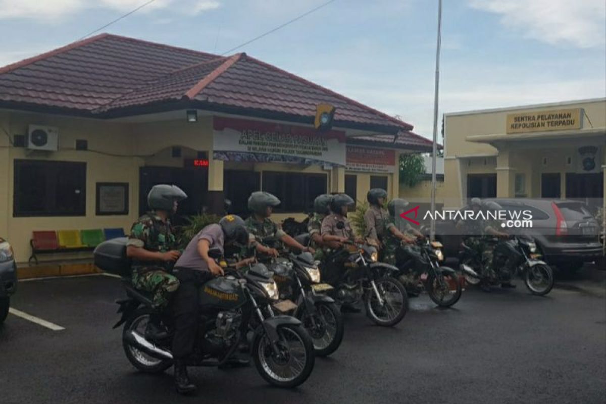 TNI-Polri di Belitung patroli bersama pengamanan Pemilu 2019