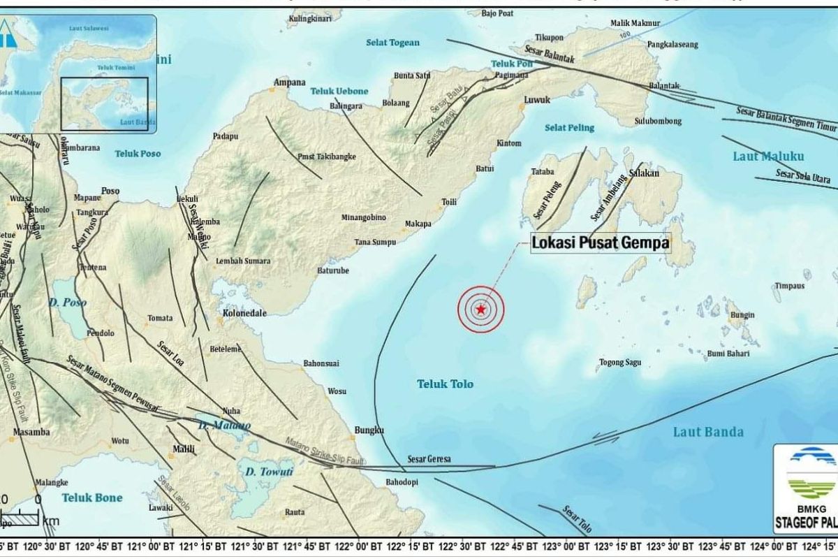 Gempa Banggai dipicu sesar aktif Telok Tolo