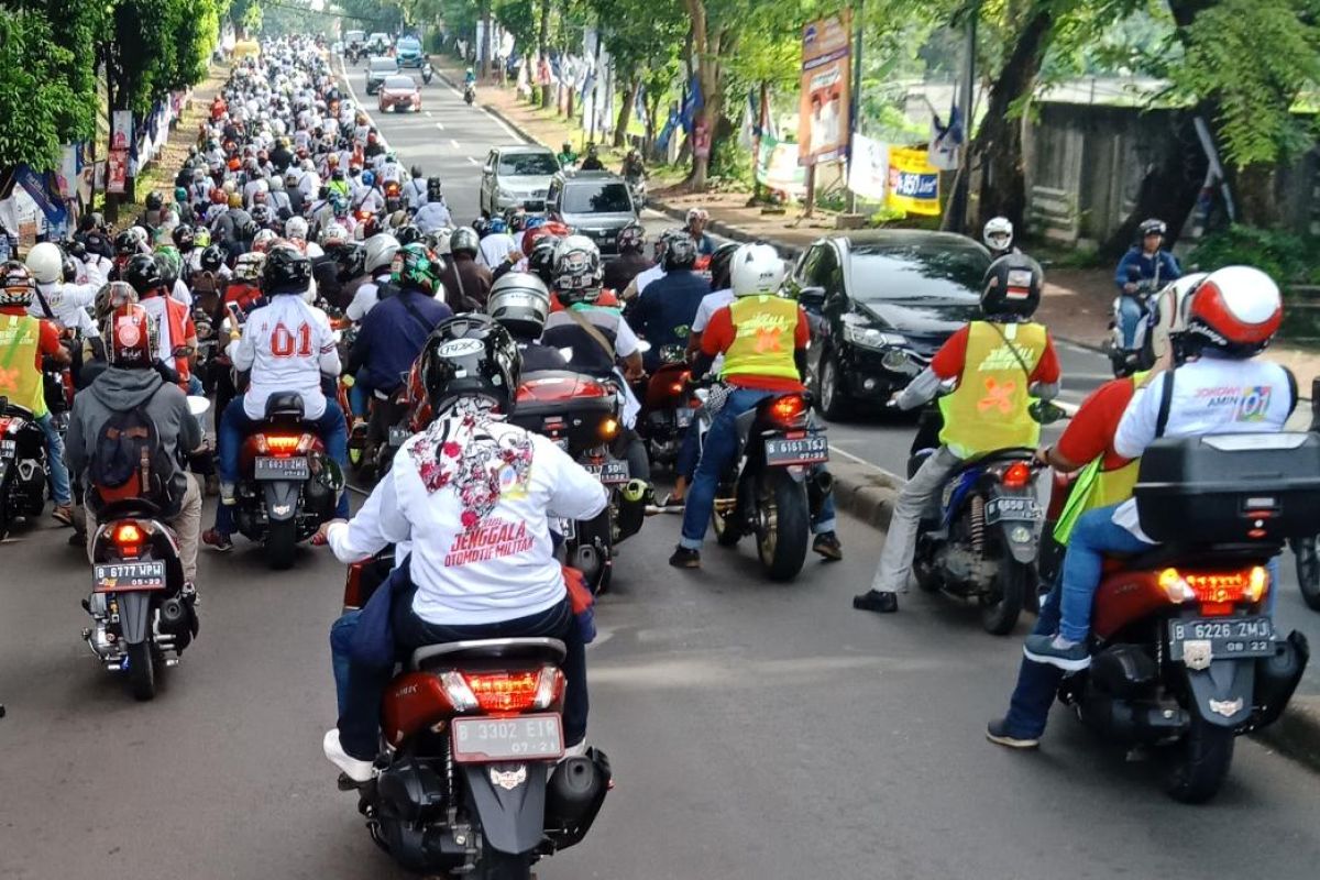 1.000 bikers berkonvoi sukseskan Pemilu 2019