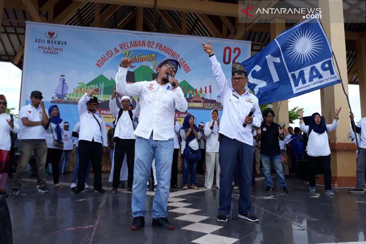 Relawan targetkan 60 persen kemenangan Prabowo-Sandi di Karimun (video)