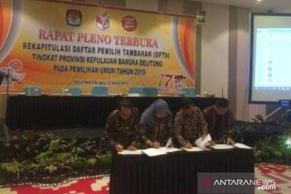 KPU Babel sahkan pemilih Pemilu 2019