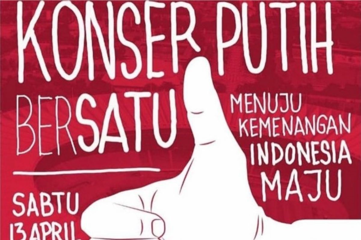 Sekitar 500 artis akan berkolaborasi di Konser Putih Bersatu Jokowi-Amin