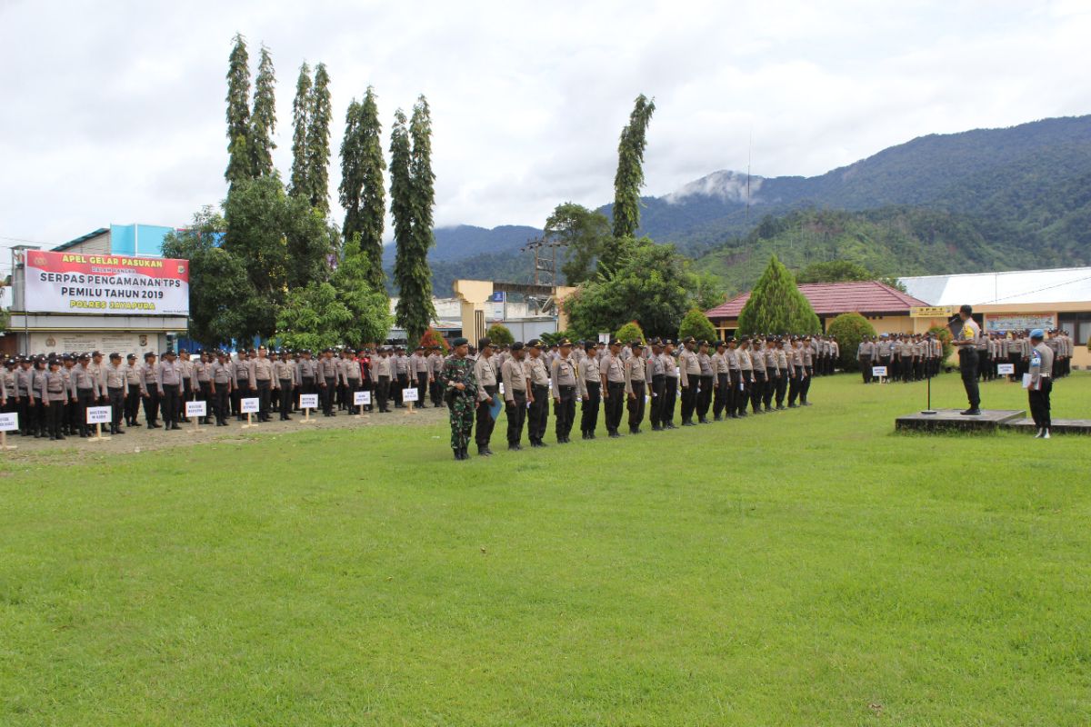 Polres Jayapura siagakan 550 personil amankan TPS pemilu