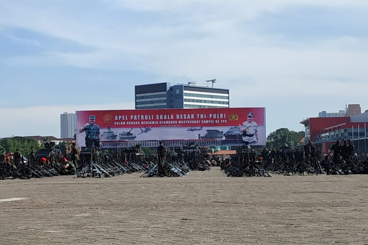 TNI-Polri gelar apel gabungan kesiapsiagaan pemilu aman