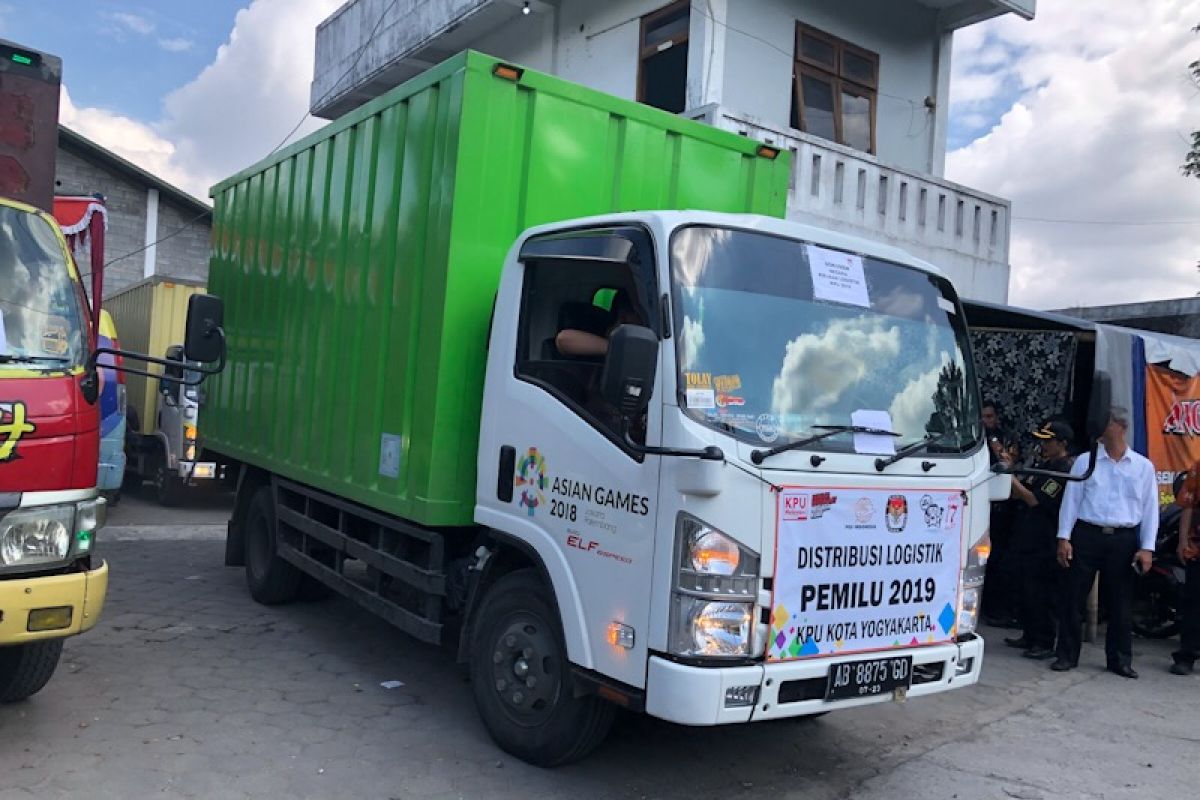 Distribusi logistik Pemilu 2019 di Yogyakarta dilakukan dua tahap