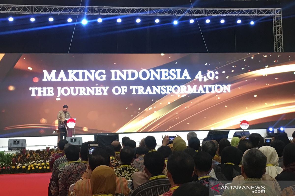 Wapres Jusuf Kalla membuka Indonesia Industrial Summit 2019