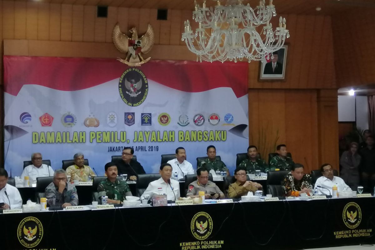 Menko Polhukam Wiranto larang peserta pemilu pawai kemenangan