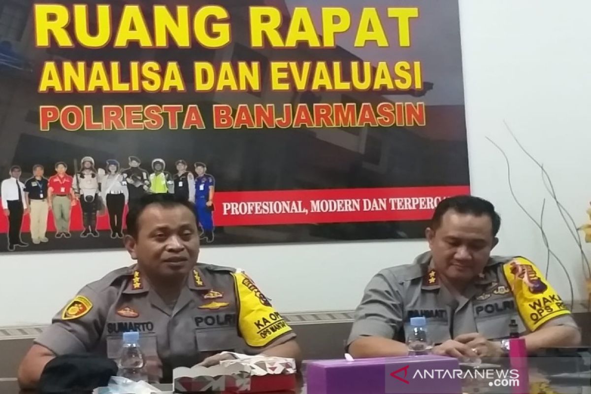 Polresta Banjarmasin turunkan 2/3 kekuatan amankan Pemilu.