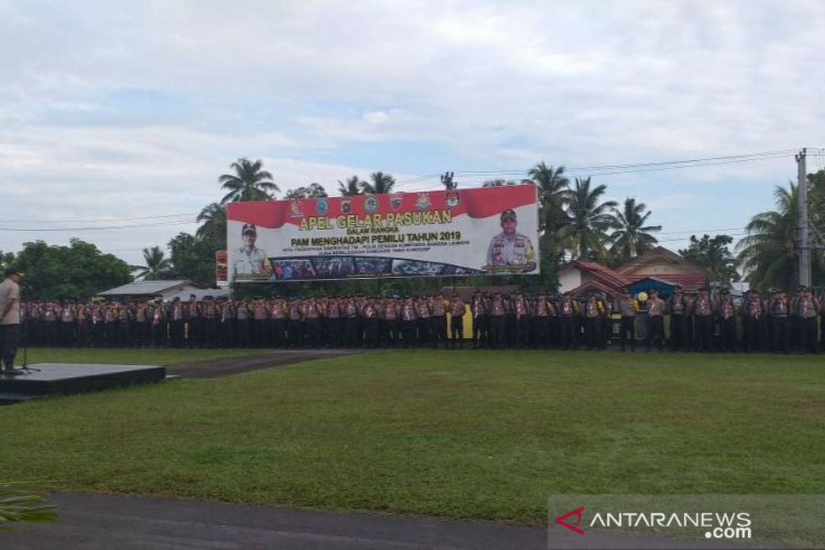 Polres Belitung kerahkan 250 personel pengamanan Pemilu 2019