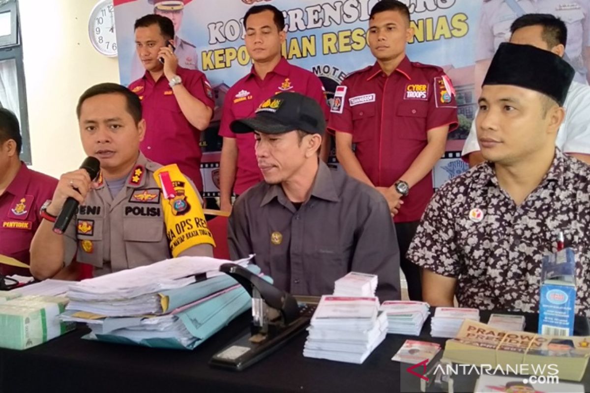 Politik uang, Polres Nias OTT seorang caleg dapil Nias